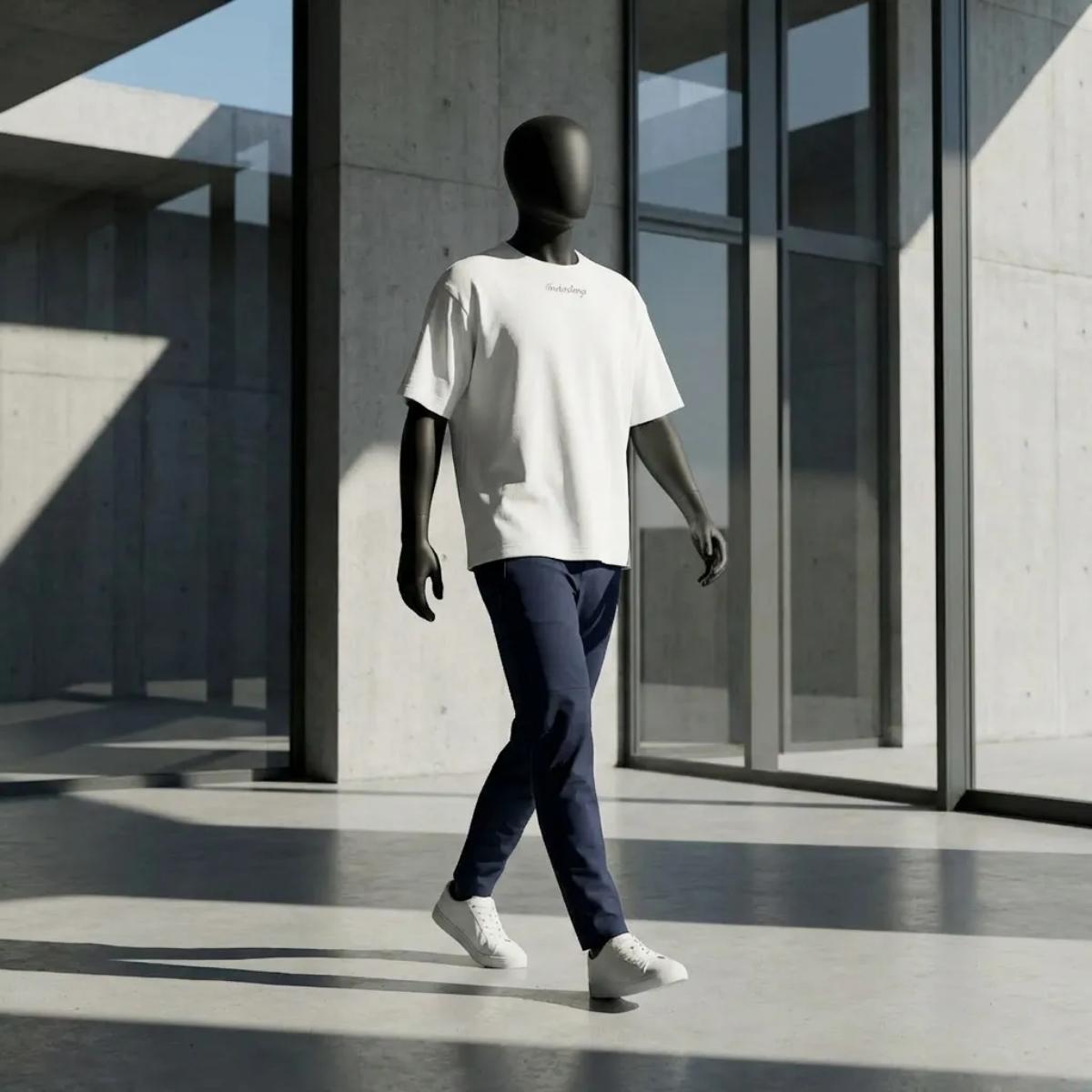 Dinamismo strutturale: il Modulo Herekoretanga bianco in movimento. Il peso del tessuto da 240g definisce lo spazio urbano, richiamando la forza della tradizione Maori nel contesto architettonico contemporaneo.